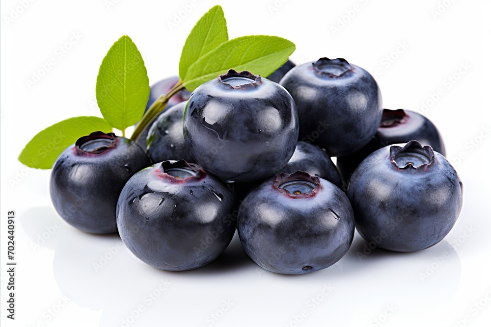 Vibrant and juicy ripe huckleberry fruit beautifully isolated on a clean white background Vibrant and juicy ripe huckleberry fruit beautifully isolated on a clean white background