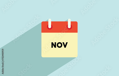 Calendar November Design Vector illustration