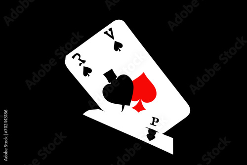 Poker hand with a royal flush. vektor illustation