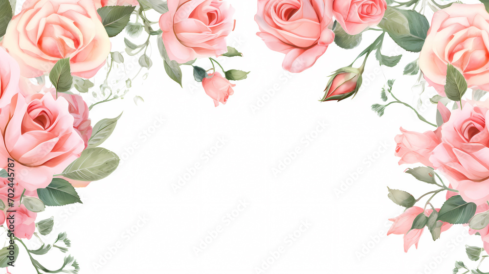 Floral frame with decorative flowers, decorative flower background pattern, floral border background