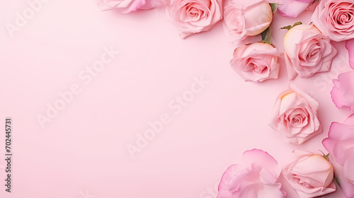 Wallpaper Mural Floral frame with decorative flowers, decorative flower background pattern, floral border background Torontodigital.ca