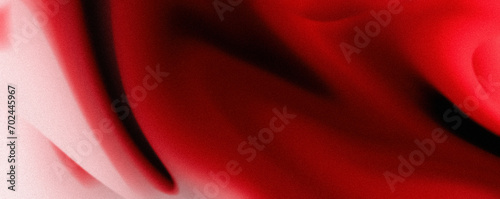 Elegant bright abstract background. Smooth and blurred waves. Noise texture effect on red and black colors gradients. Copy space