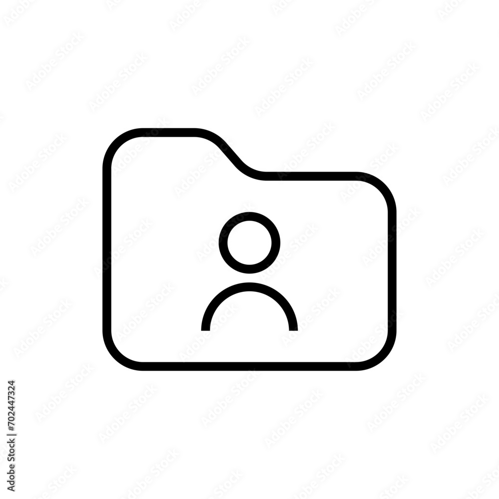 user folder icon, file document with profile person icon - contacts icon signs user folder icon, file document with profile person icon - contacts icon signs