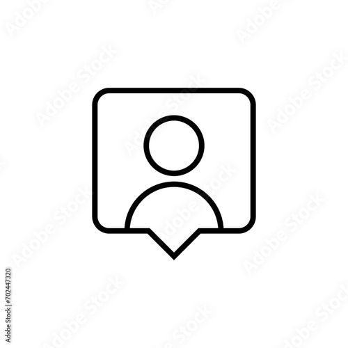 people tagged icon, tag friend icon, sign button, person user pin icon in speech bubble - mention friends icons