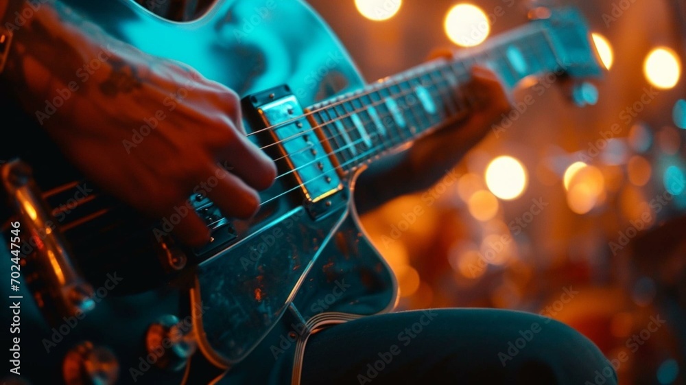 Fototapeta premium musician playing the guitar
