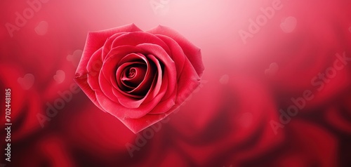 Red rose buds background with copyspace. Women's Day rose blured background , AI Generated © Ahmad-Muslimin