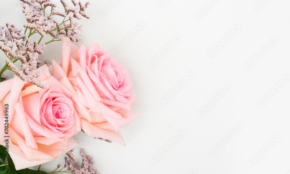 Naklejka premium fresh rose flowers