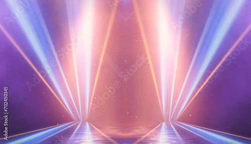 Abstract futuristic neon la...