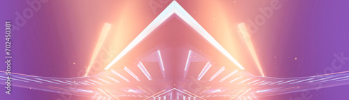 Abstract futuristic neon la...