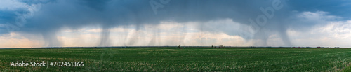 Rain Storm Clouds Stunning Landscape Over Prairie, Canada