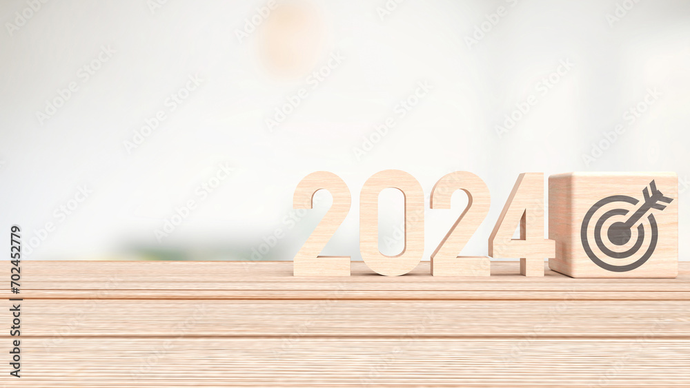 The 2024 Business target 3d rendering. The 2024 Business target 3d rendering.