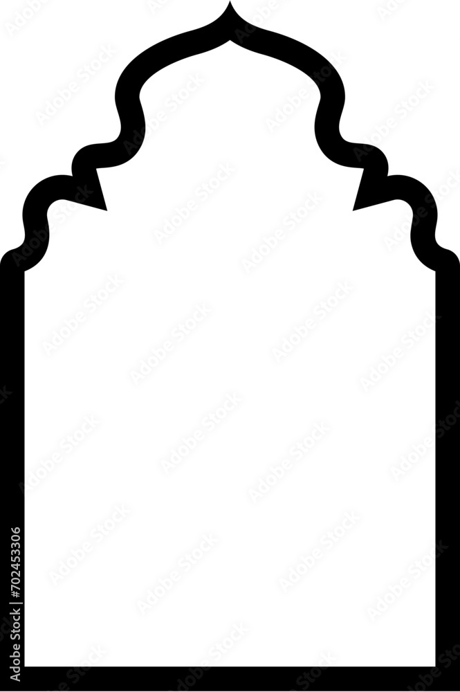 Islamic Arch Design Bold Line Outline Linear Black Stroke silhouettes Design pictogram symbol visual illustration Islamic Arch Design Bold Line Outline Linear Black Stroke silhouettes Design pictogram symbol visual illustration