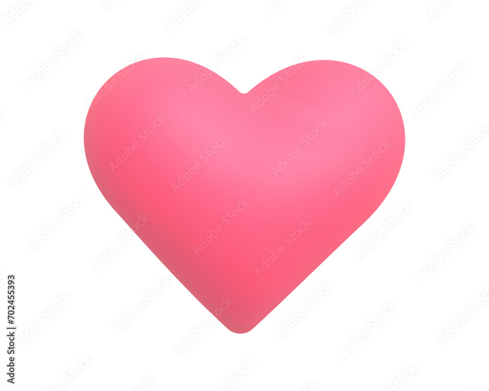 3d pink heart, isolated on transparent background. For decoration for Valentine's Day and Mother's Day. Vector illustration. 3d pink heart, isolated on transparent background. For decoration for Valentine's Day and Mother's Day. Vector illustration.