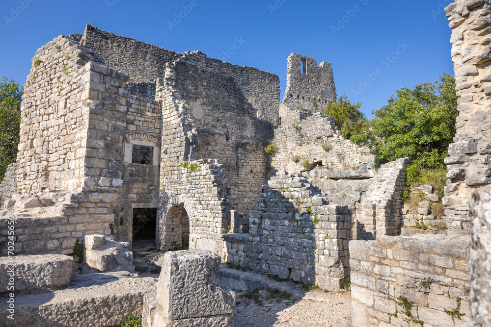 Ruins in the old city of Dvigrad, Istria, Croatia