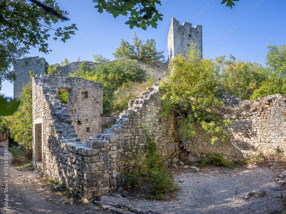 Ruins in the old city of Dvigrad, Istria, Croatia