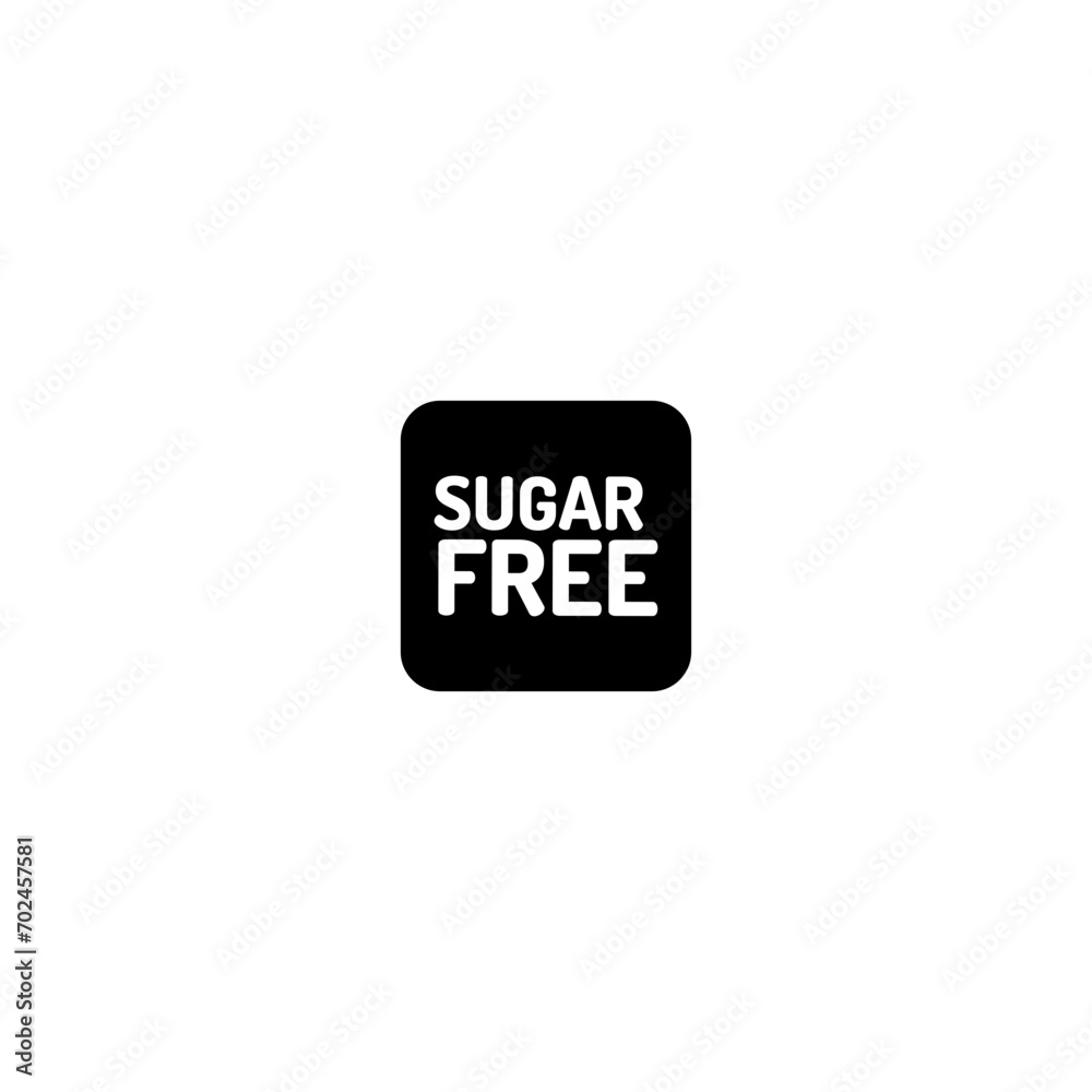 Sugar free glyph icon Sugar free glyph icon