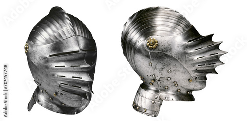 German Medieval Steel Helmet Civilization History  photo