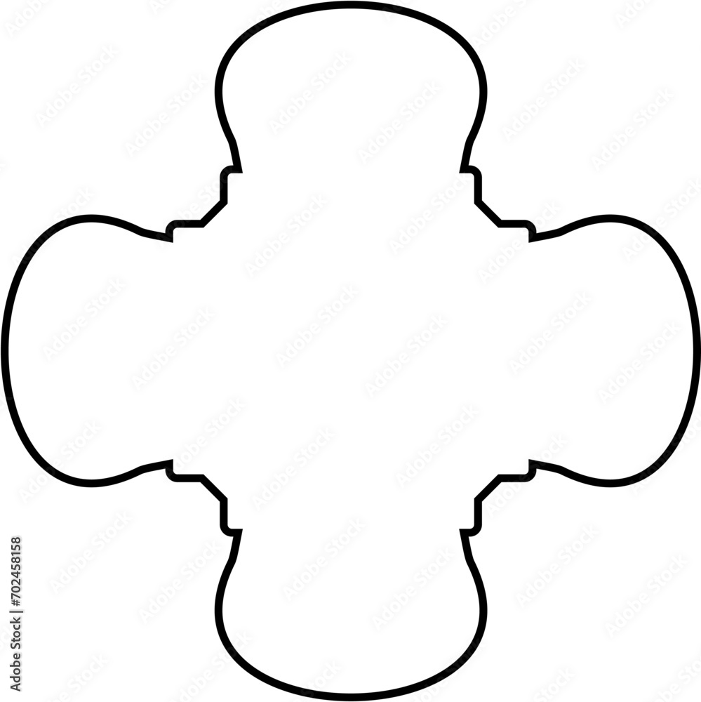 Obraz premium Islamic Amblem Design Thin Line Black stroke silhouettes Design pictogram symbol visual illustration