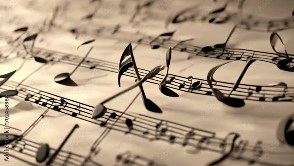 A loopable background with twitching musical notes creates a dynamic and engaging visual for your project.
