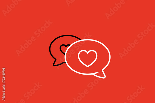love talks illustration in flat style design. Vector illustration.	