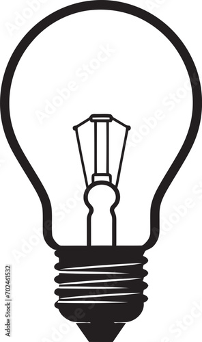 Artistic Illumination Black Bulb Vector Logo Symbol Bright Ideation Black Bulb Vector Logo Conceptualization