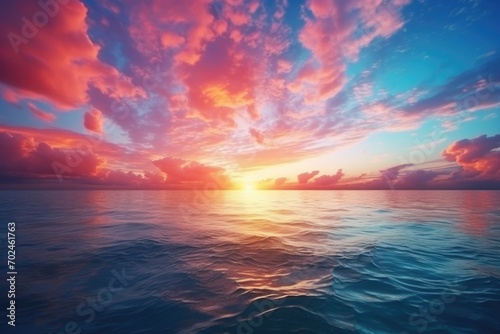 scenery sea ​​at sunset with clouds 