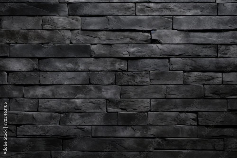 Texture of black brick wall
