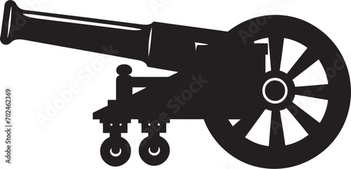 Sleek Dominance Vector Black Cannon Iconic Identity Modern Arsenal Black Cannon Vector Iconic Marksmanship