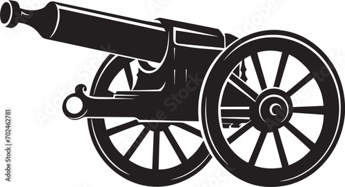 Wallpaper Mural Deadly Precision Vector Black Cannon Iconic Design Elegant Armament Black Cannon Firearm Emblematic Identity Torontodigital.ca