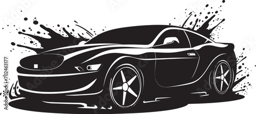 Chic Restoration Black Car Washing Vector Identity Dynamic Shine Black Car Wash Iconic Symbolism
