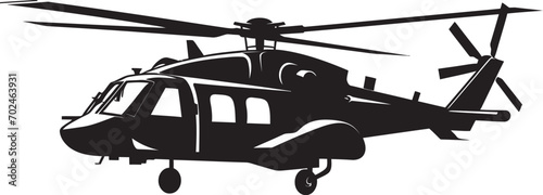Elegant Strike Symbolic Black Helicopter Sleek Guardian Iconic Black Combat Helicopter