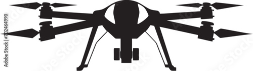 Elegant Enforcer Vector Black Combat Drone Design Stealth Guardian Black Combat Quadcopter Emblem