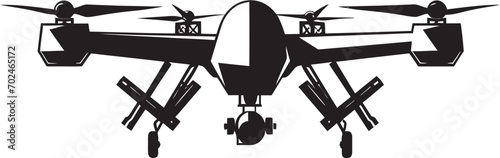 Lethal Aviator Black Armed Quadcopter Emblematic Precision Precision Enforcer Vector Black Combat Drone Symbolism