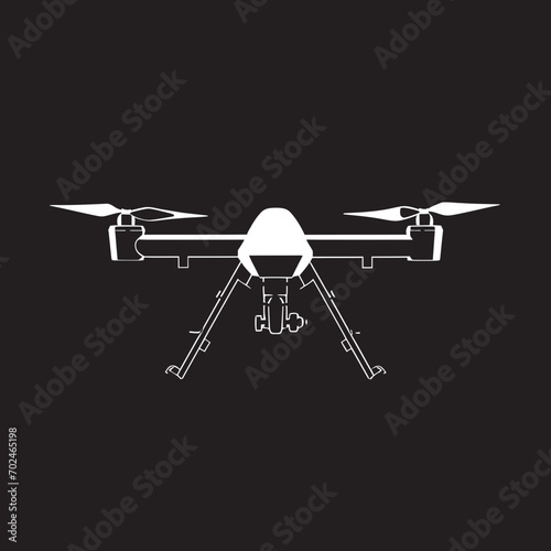 Lethal Aviator Vector Black Combat Drone Identity Precision Enforcer Black Armed Quadcopter Symbolism