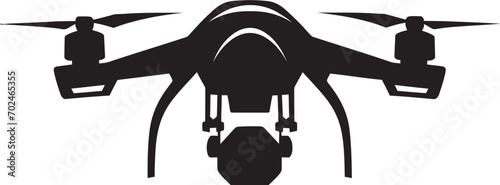 Precision Enforcer Vector Black Combat Drone Emblem Dynamic Protector Black Armed Quadcopter Icon