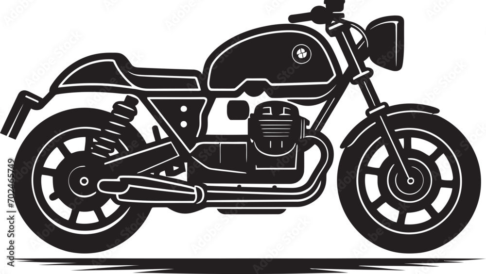 Fototapeta premium Dynamic Elegance Black Cafe Racer Icon Speed Emblem Vector Black Cafe Racer Mark