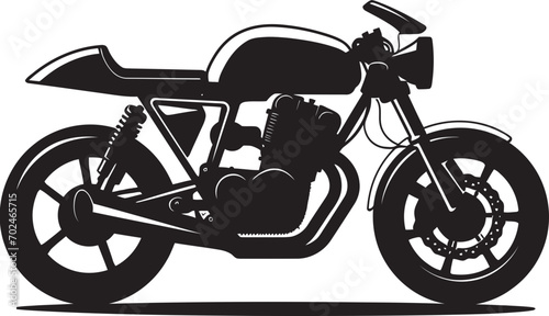 Dynamic Speedster Black Cafe Racer Iconic Mark Heritage Fusion Vector Black Cafe Racer Symbol