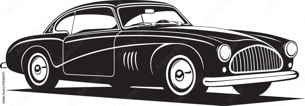 Historic Revival Vintage Car Black Emblematic Mark Timeless Momentum Black Vector Vintage Car Emblem
