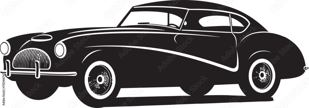Classic Essence Black Vector Vintage Car Emblem Retro Thrust Vintage Car Black Identity