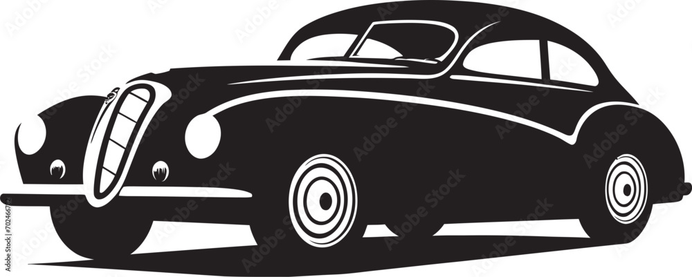 Historic Revival Vintage Car Black Mark Timeless Momentum Black Vector Vintage Car Emblem