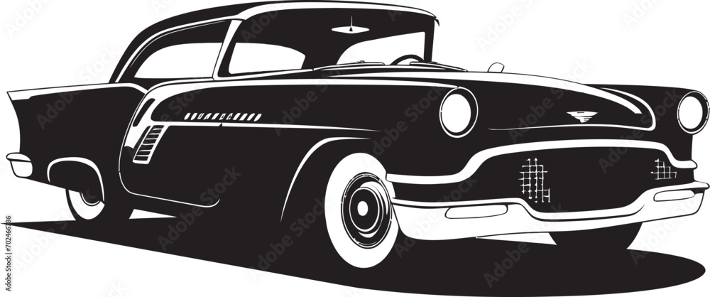 Retro Emblem Black Vector Vintage Car Emblematic Vintage Precision Vintage Car Black Mark