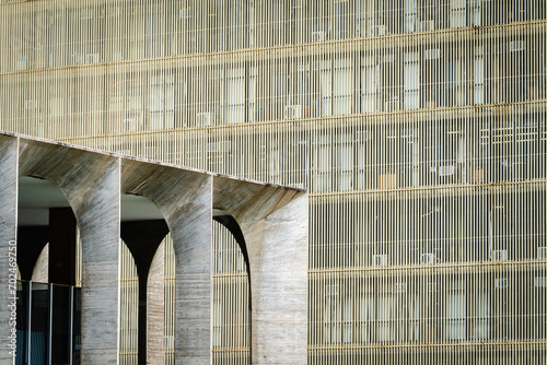 Detail of modern architecture in Brasilia, capital of Brazil. photo