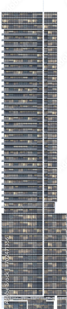 Facade view of moden building - skyscraper Facade view of moden building - skyscraper