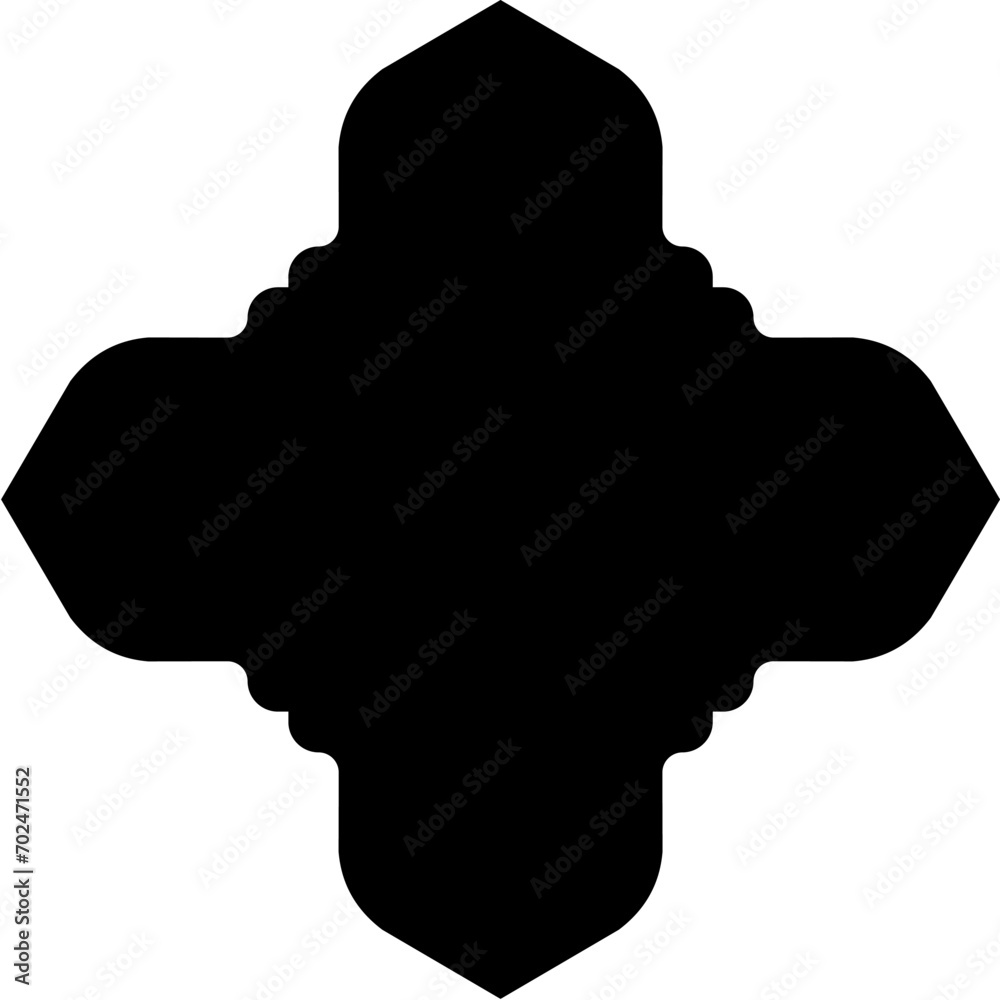 Islamic Amblem Design Glyph Black Filled silhouettes Design pictogram symbol visual illustration