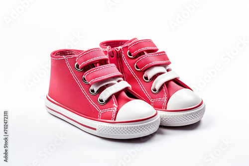 children shoes, white background , isolated