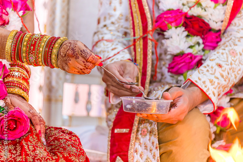 Indian Hindu wedding ceremony rituals close up © Stella Kou