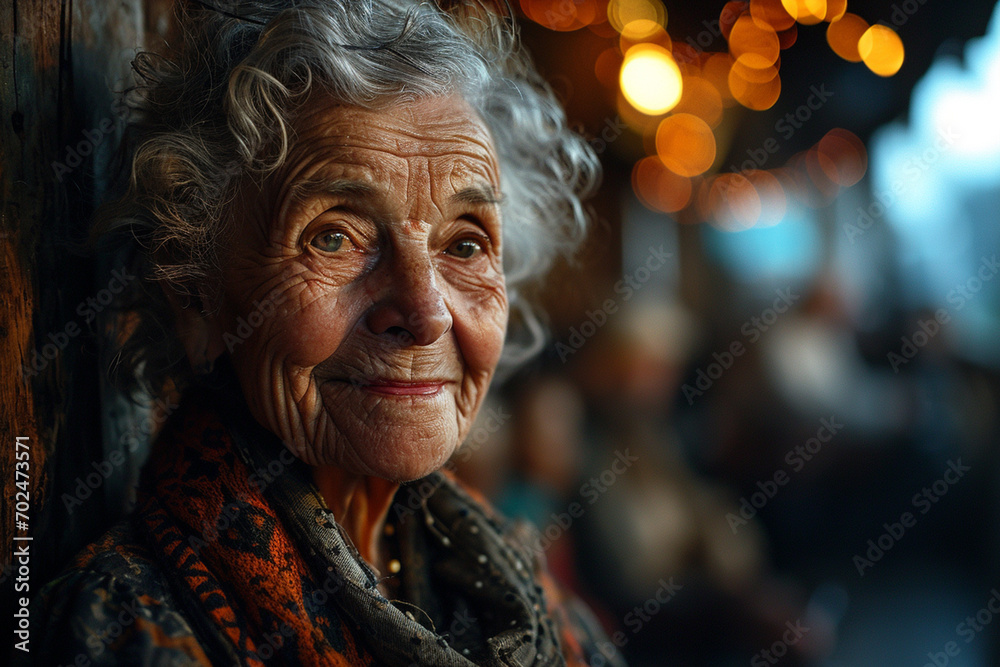 A close-up of an elderly woman's radiant smile A close-up of an elderly woman's radiant smile