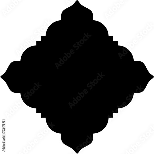 Islamic Amblem Design Glyph Black Filled silhouettes Design pictogram symbol visual illustration