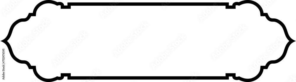 Islamic Label and Name Frame Thin Line Black stroke silhouettes Design pictogram symbol visual illustration Islamic Label and Name Frame Thin Line Black stroke silhouettes Design pictogram symbol visual illustration