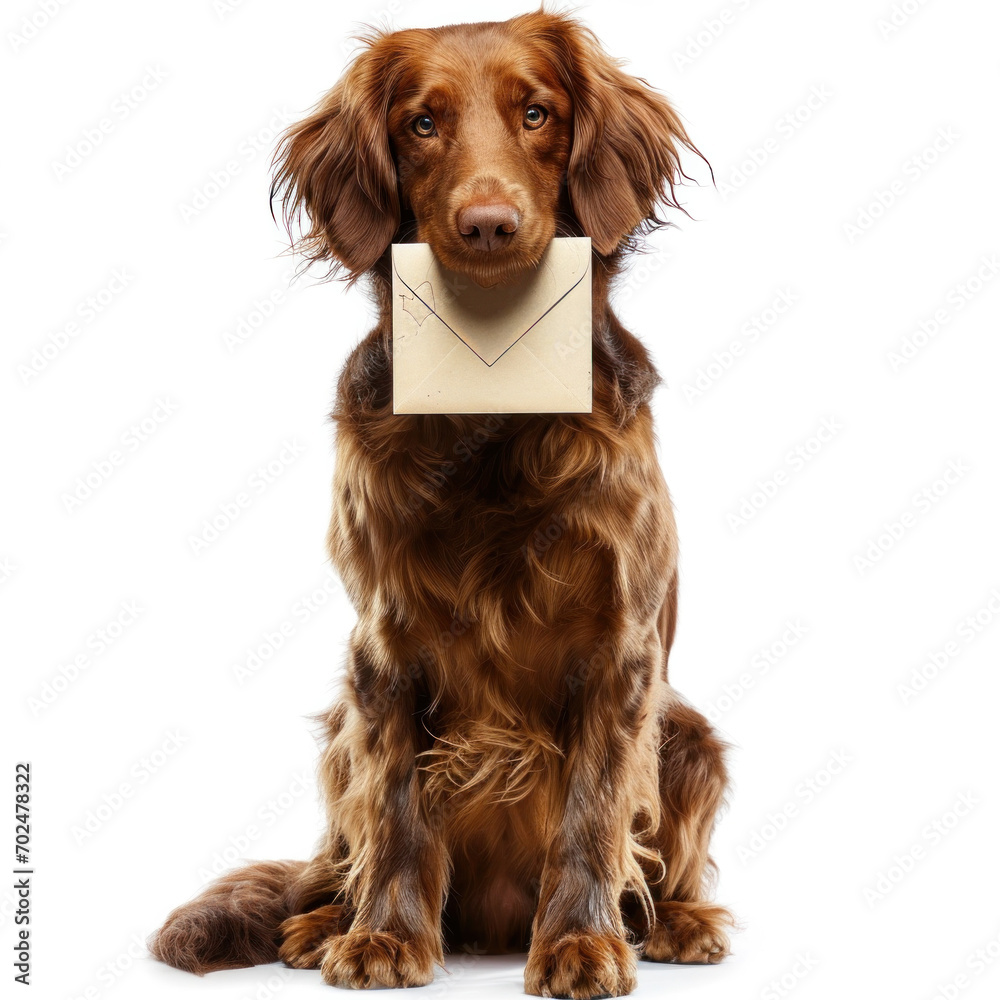 Dog with Letter in Mouth